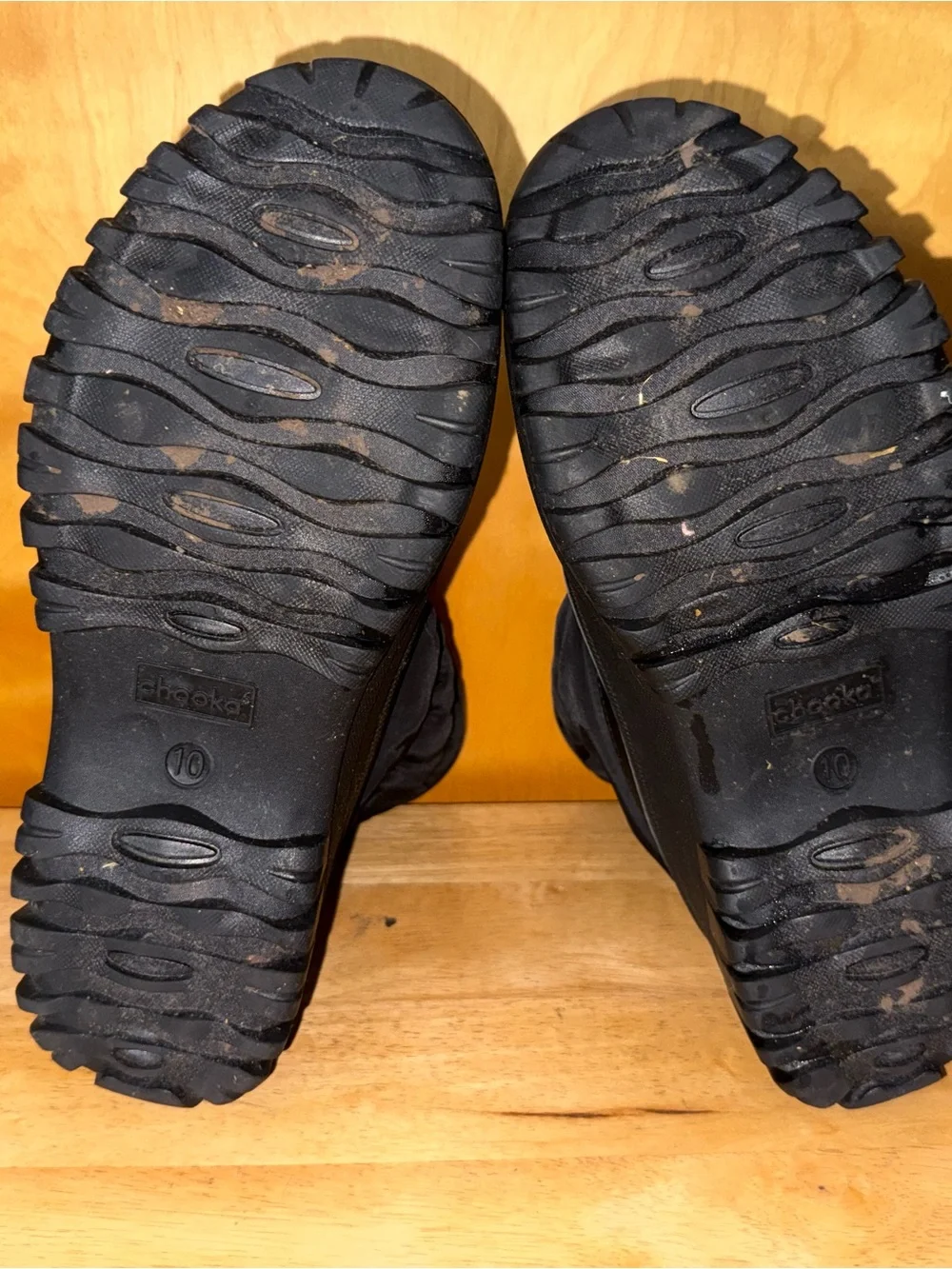 chooka Black Quilted Winter Rain Boots with Toggle